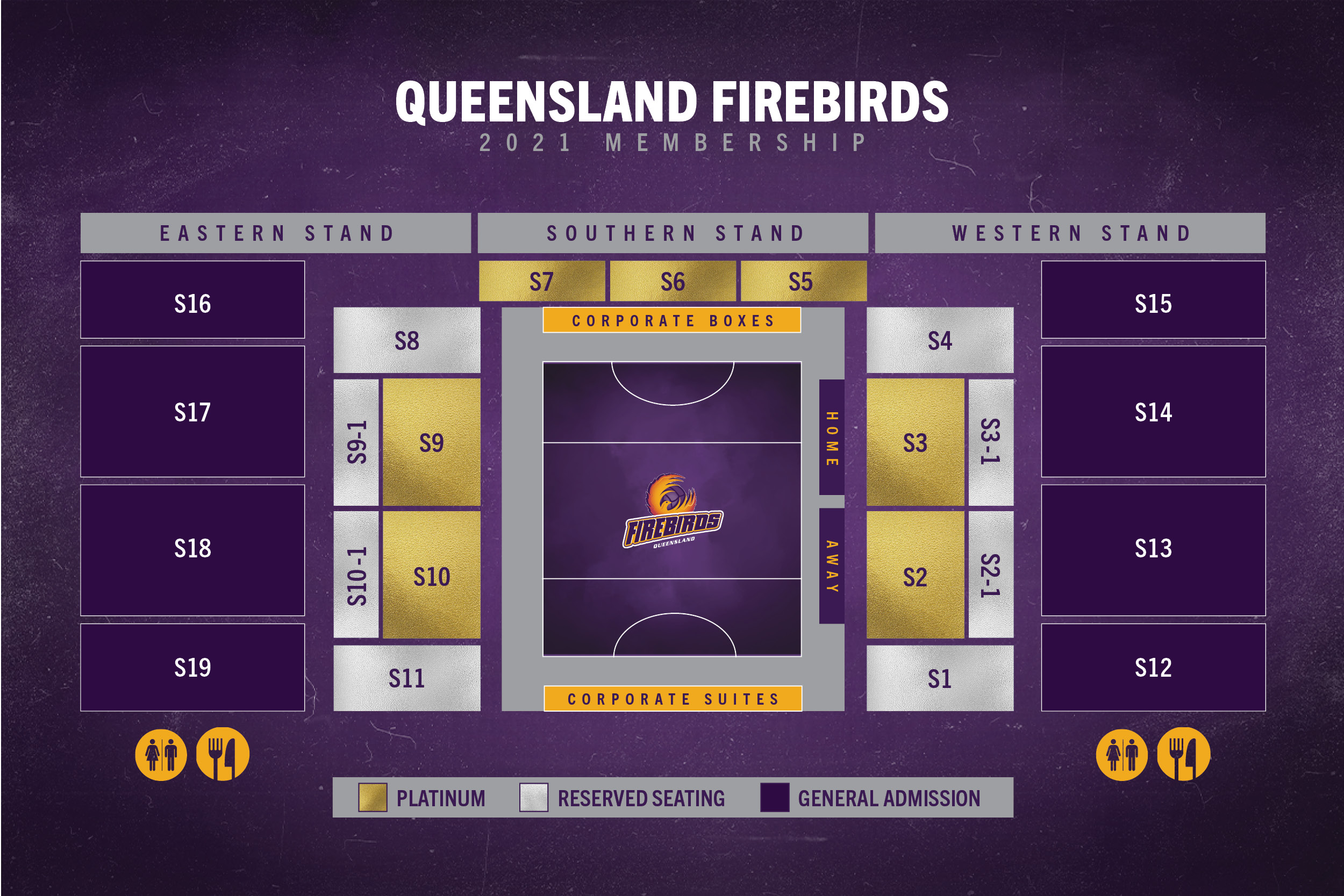 Firebirds 2021 Membership Venue Map