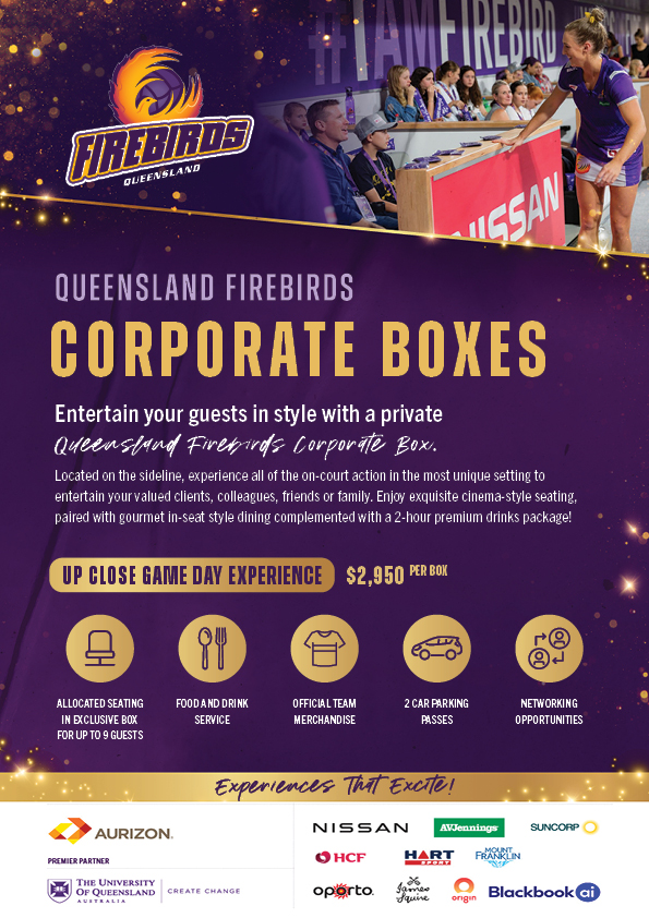 Queensland Firebirds Corporate Boxes Flyer_0